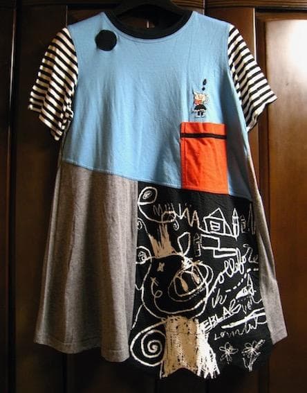 アルベロベロ☆未使用！ブタさん刺繍 切り替えデザイン チュニック☆