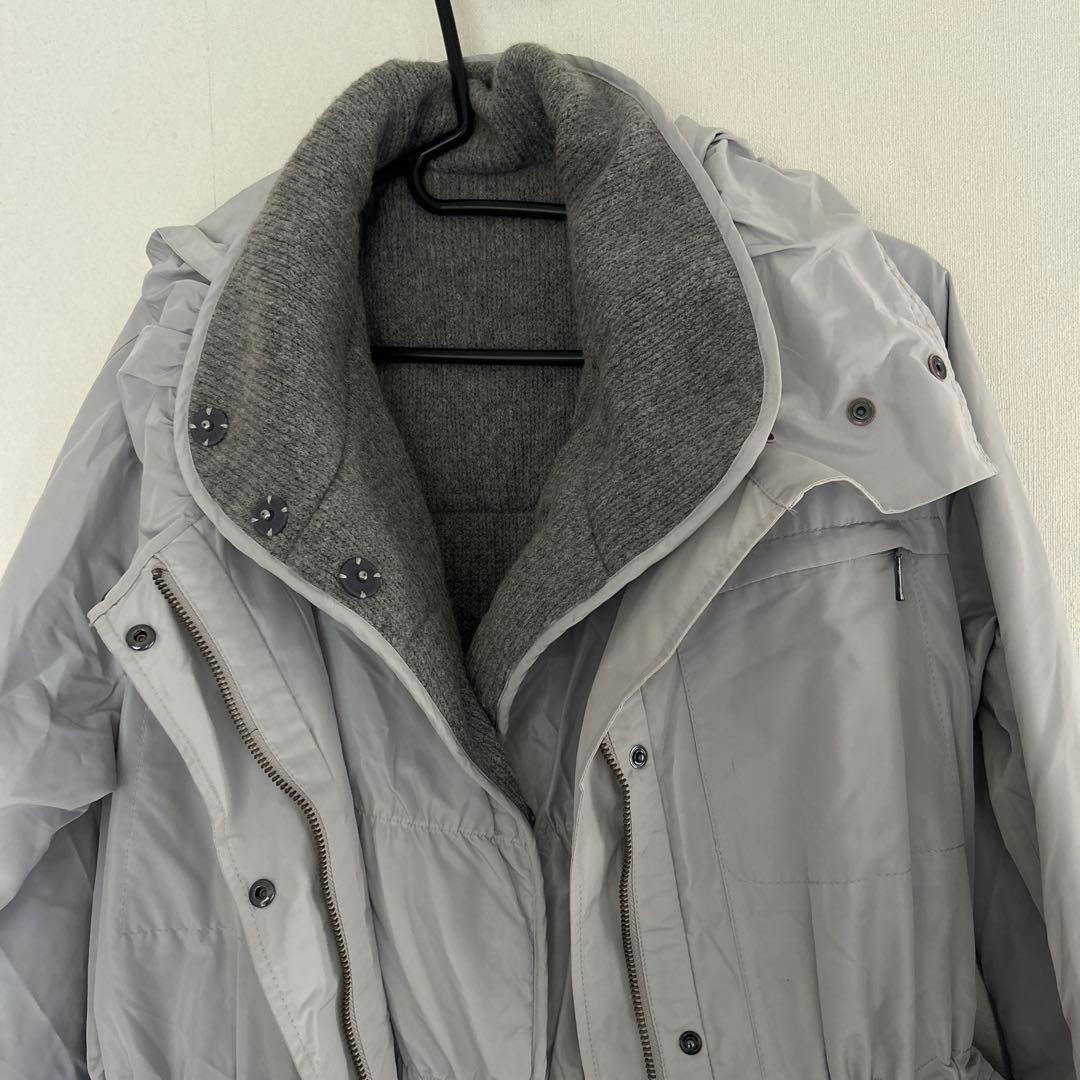 TRUNK ライトグレー フード付き モッズコート