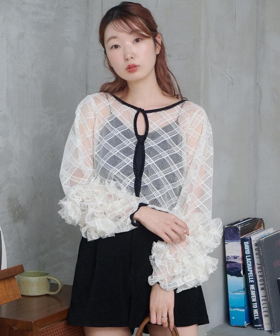 1 Kastane 結婚式 オケージョン シアーチェック×ベロアワンピースSET