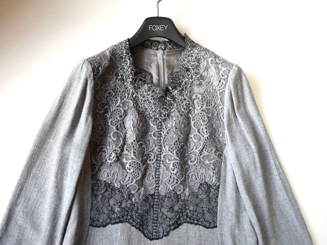 Rossa インポートロッサ 豪華レース ロングワンピース 42 日本製