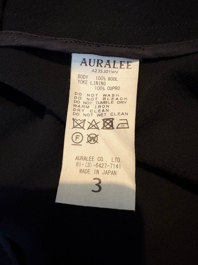 オーラリー ジャケット ブラック サイズ3 / コモリ A.PRESSE