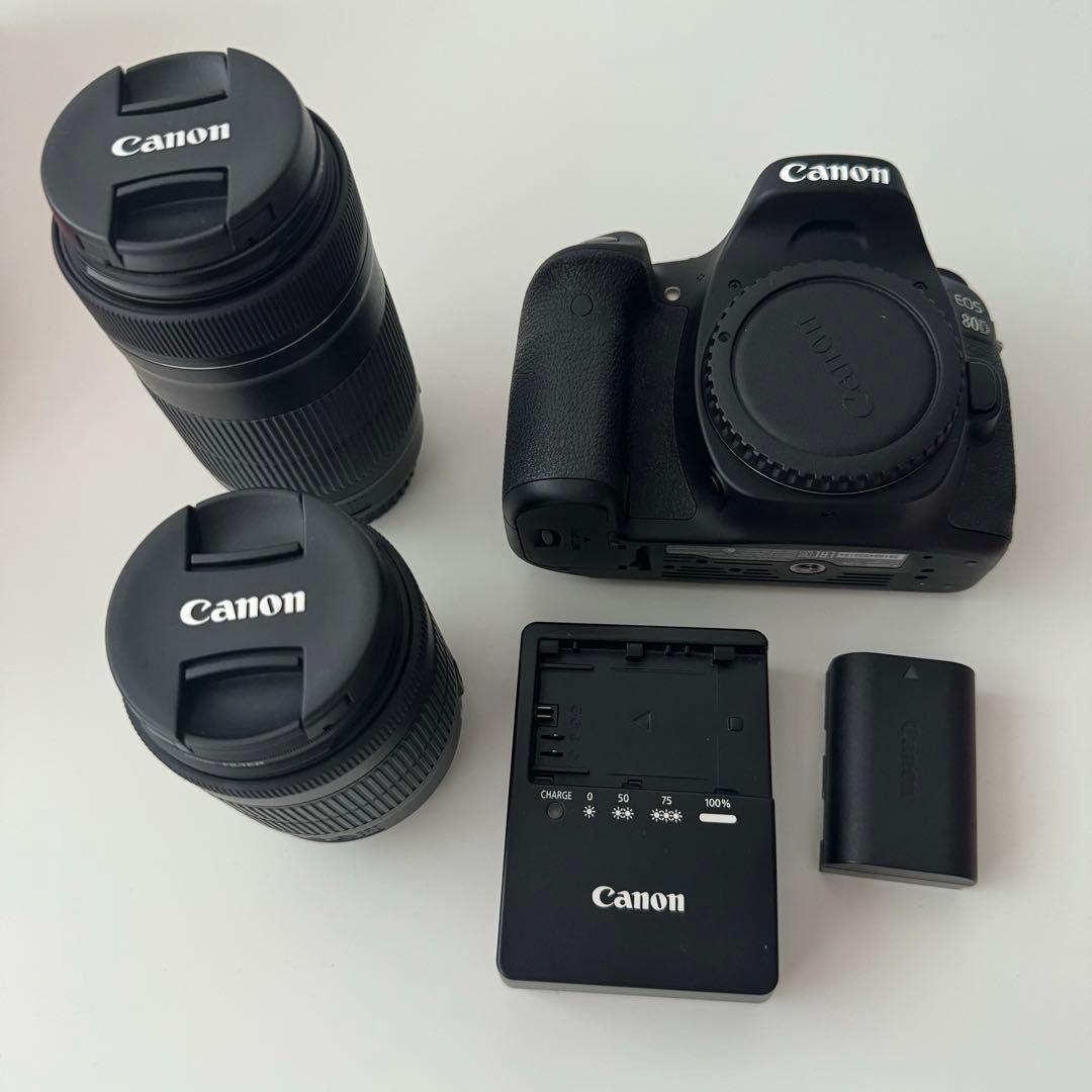 Canon EOS 80D ダブルズームキット 超美品 レンズ2本 キャノン
