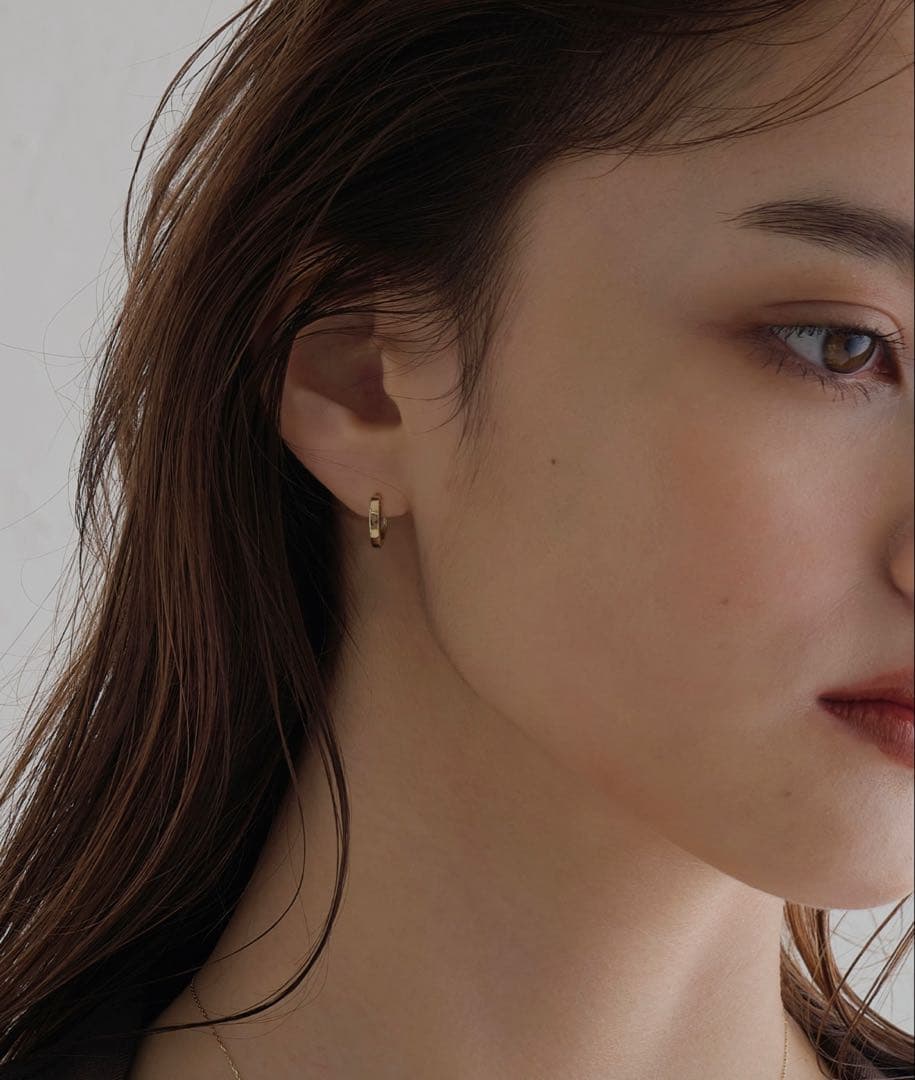 JUPITER K10YG フープピアス 片耳用 ユニセックス イエローゴールド