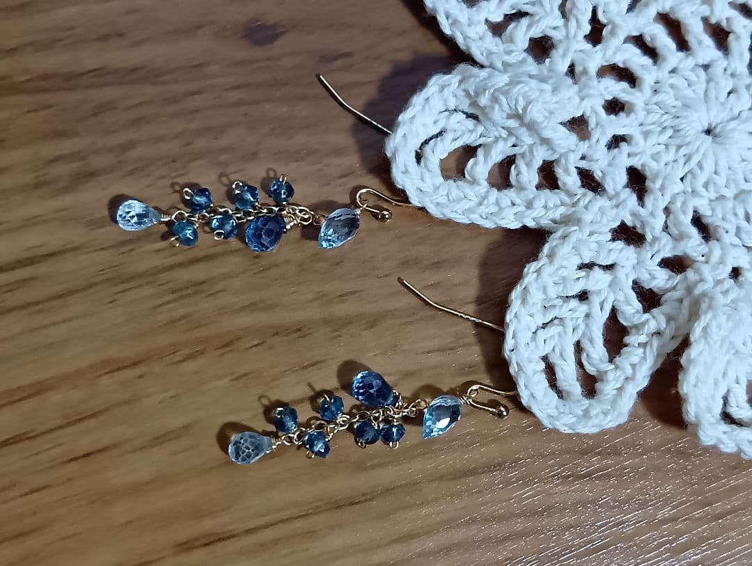 532/14kgf宝石質アシメントリーピアスチャーム他5点