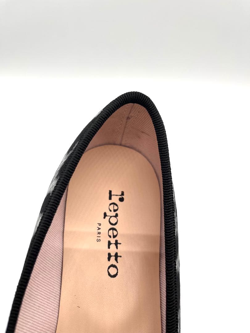 【新品未使用】Repetto フラットパンプス レオパード グレー 38