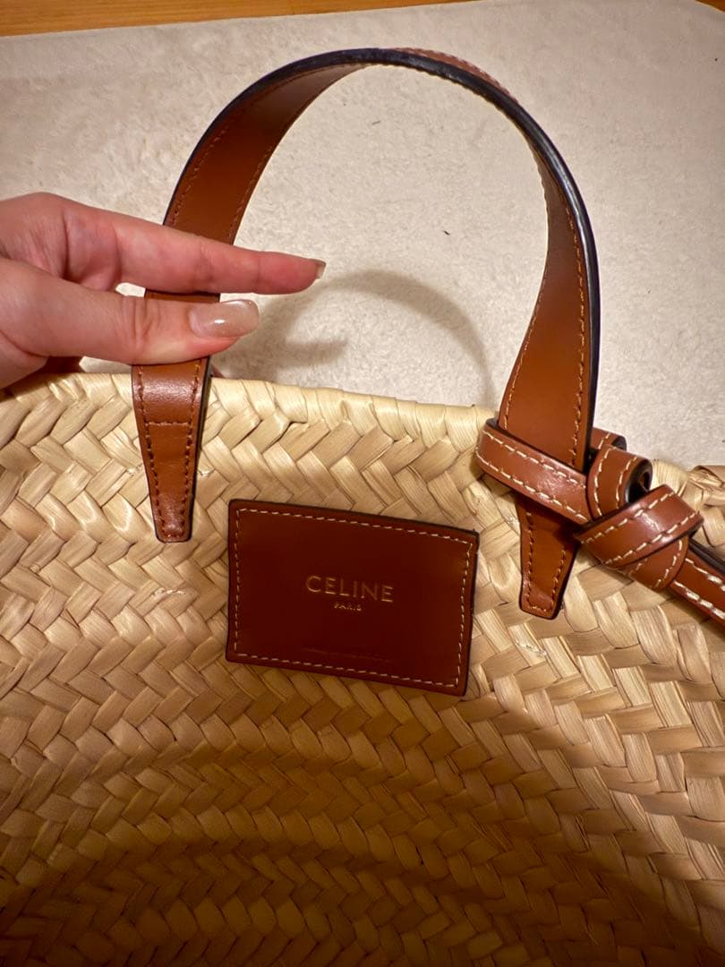 最終値下　ティーン CELINE クラシック パニエ / ラフィア＆カーフスキン