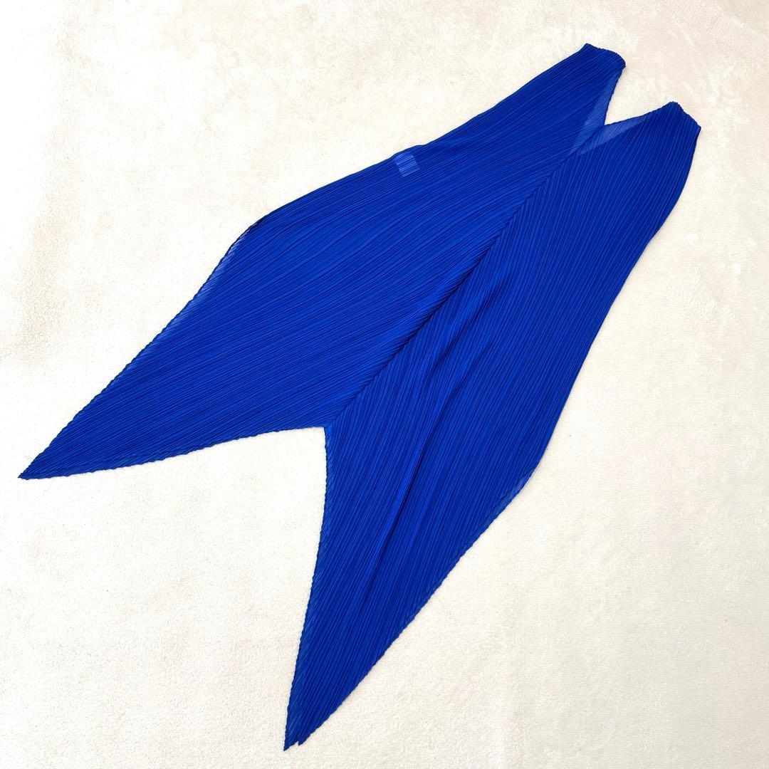 極美品✨ISSEY MIYAKE プリーツ　変形　チュニック　ブルー　Lサイズ