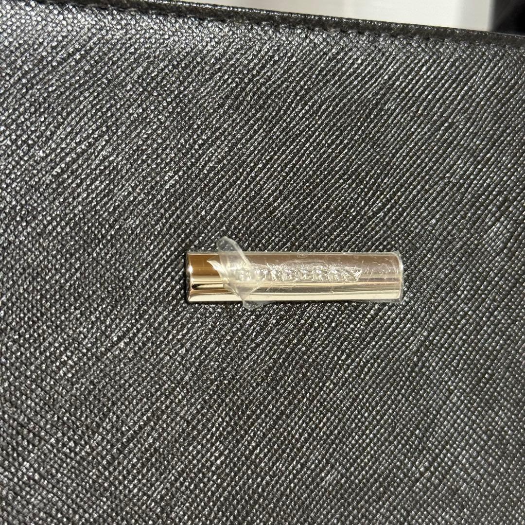 ⭐️未使用⭐️　バーバリー　ノバチェック　ハンドバッグ　ブラック　レザー