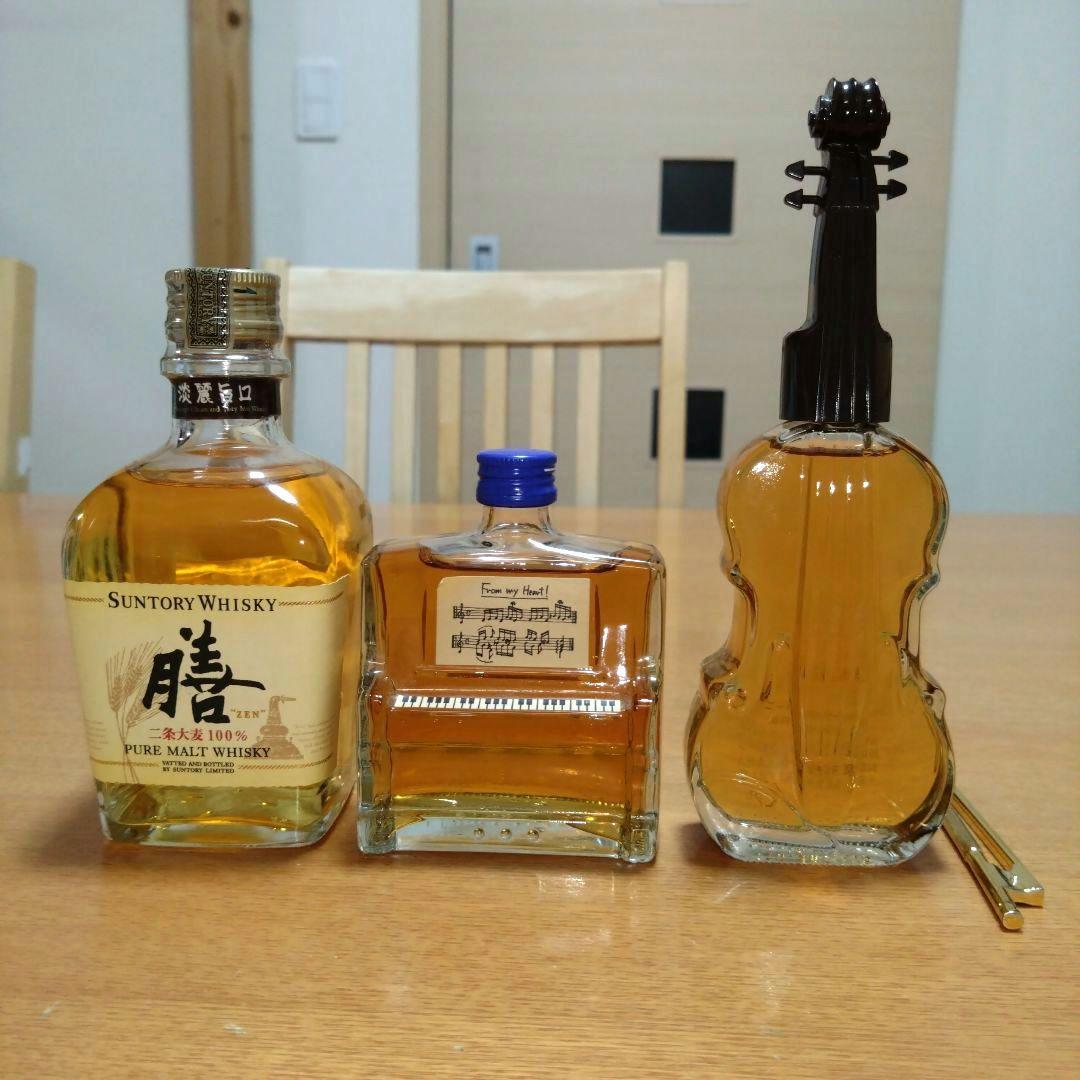 【昭和レトロ】◆サントリー◆膳◆リザーブピアノ型◆ローヤルバイオリン型◆古酒