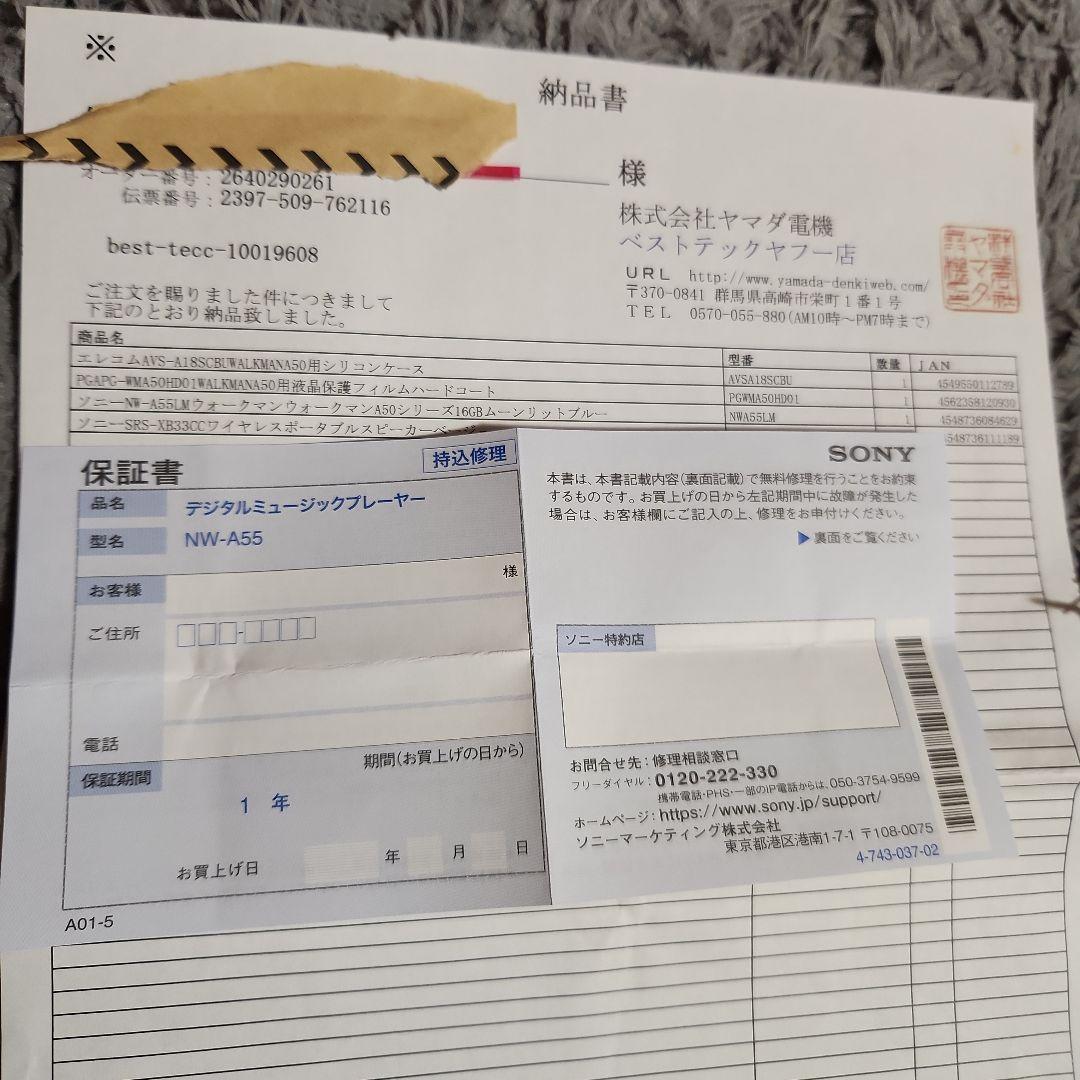 SONY ウォークマン　NW-A55LM ジャンク品