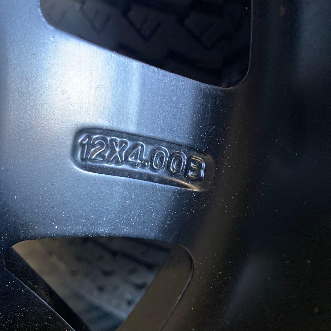 中古バリ溝ブリヂストンタイヤホイールセット145/80R12LT 軽トラ、軽バン