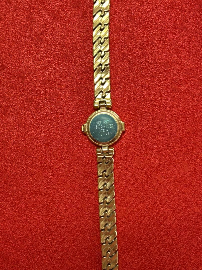 SEIKO エクセリーヌダイヤ　ルビー　ゴールド 宝石付き時計