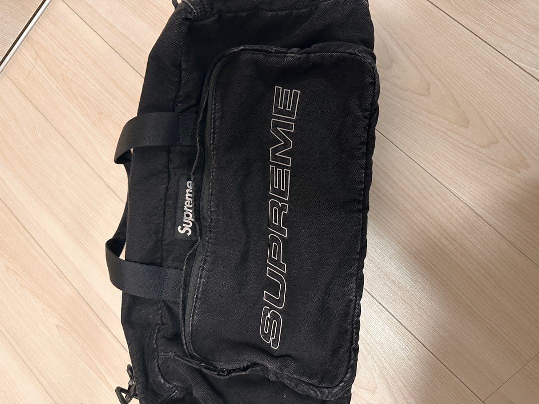 バッグ Supreme Denim Duffle Bag Black