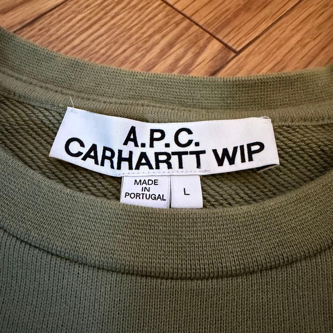 A.P.C. Carhartt WIP ロゴプリント スウェット Lサイズ