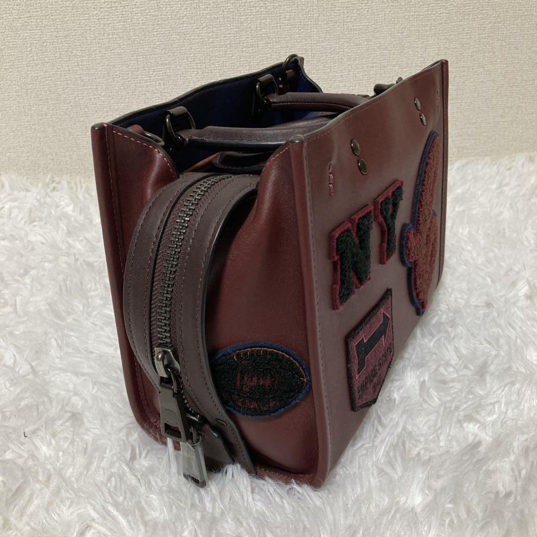 【美品】 COACH コーチ ローグ 25・ヴァーシティ パッチ CG214