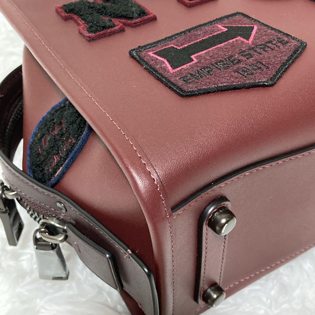 【美品】 COACH コーチ ローグ 25・ヴァーシティ パッチ CG214