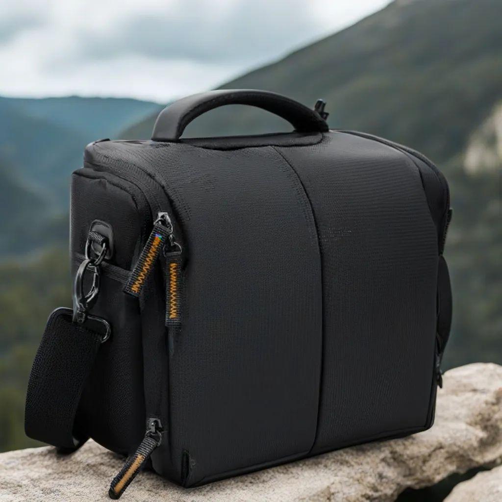 防水カメラバッグ 一眼レフ対応 3WAY 大容量 レインカバー付き ブラック