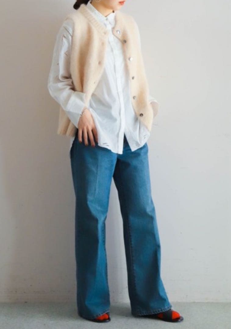 タグ付き【NOMBRE IMPAIR】 アルパカシャギー　ハイネックベスト