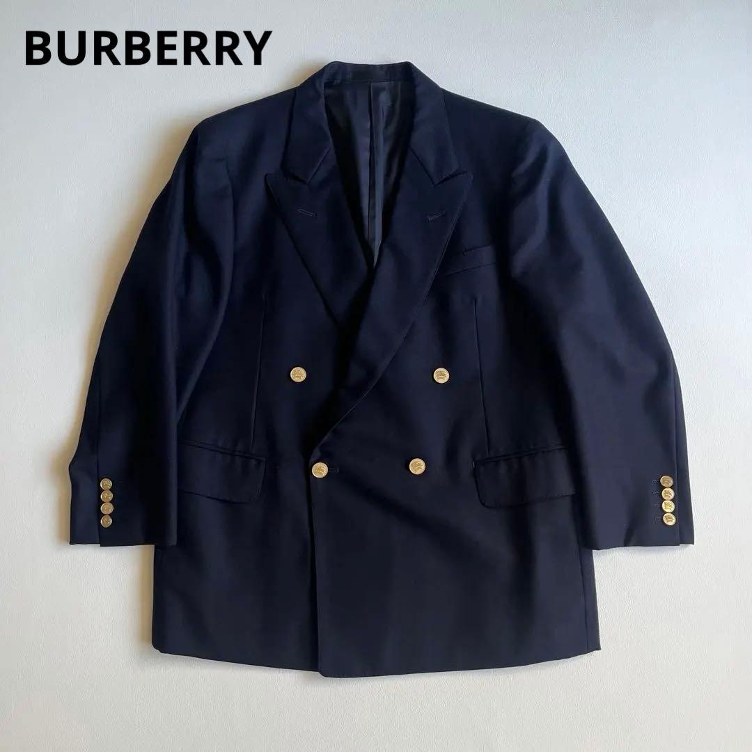 平*野様 バーバリー　紺ブレ　金ボタン　テーラード　ジャケット　ダブルボタン　ウ