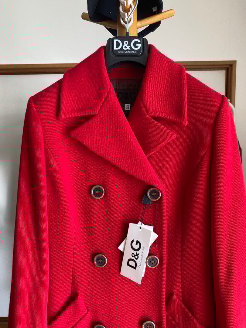 D&GDOLCHE&GABBANAROSSOピーコートmade in italy