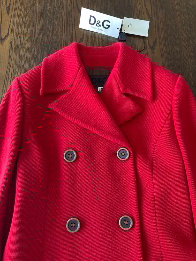 D&GDOLCHE&GABBANAROSSOピーコートmade in italy