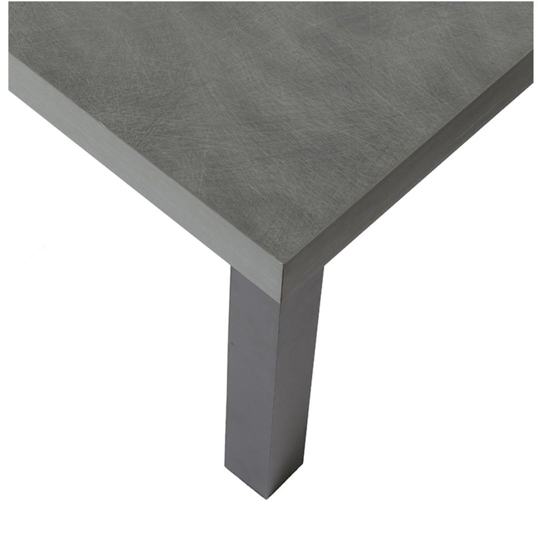 【未使用】ローテーブル セラミック調　グレー　コンクリート調　モルタル風　黒