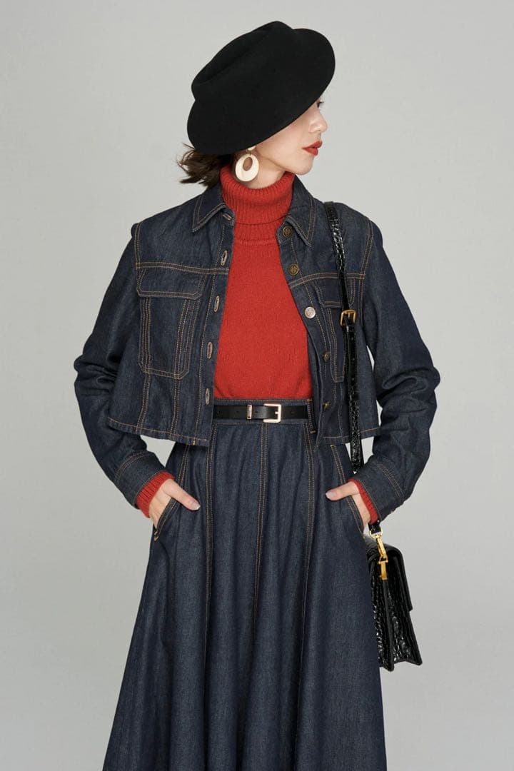 Tnewties もうひとつのダイアリー　クロップドデニムジャケット