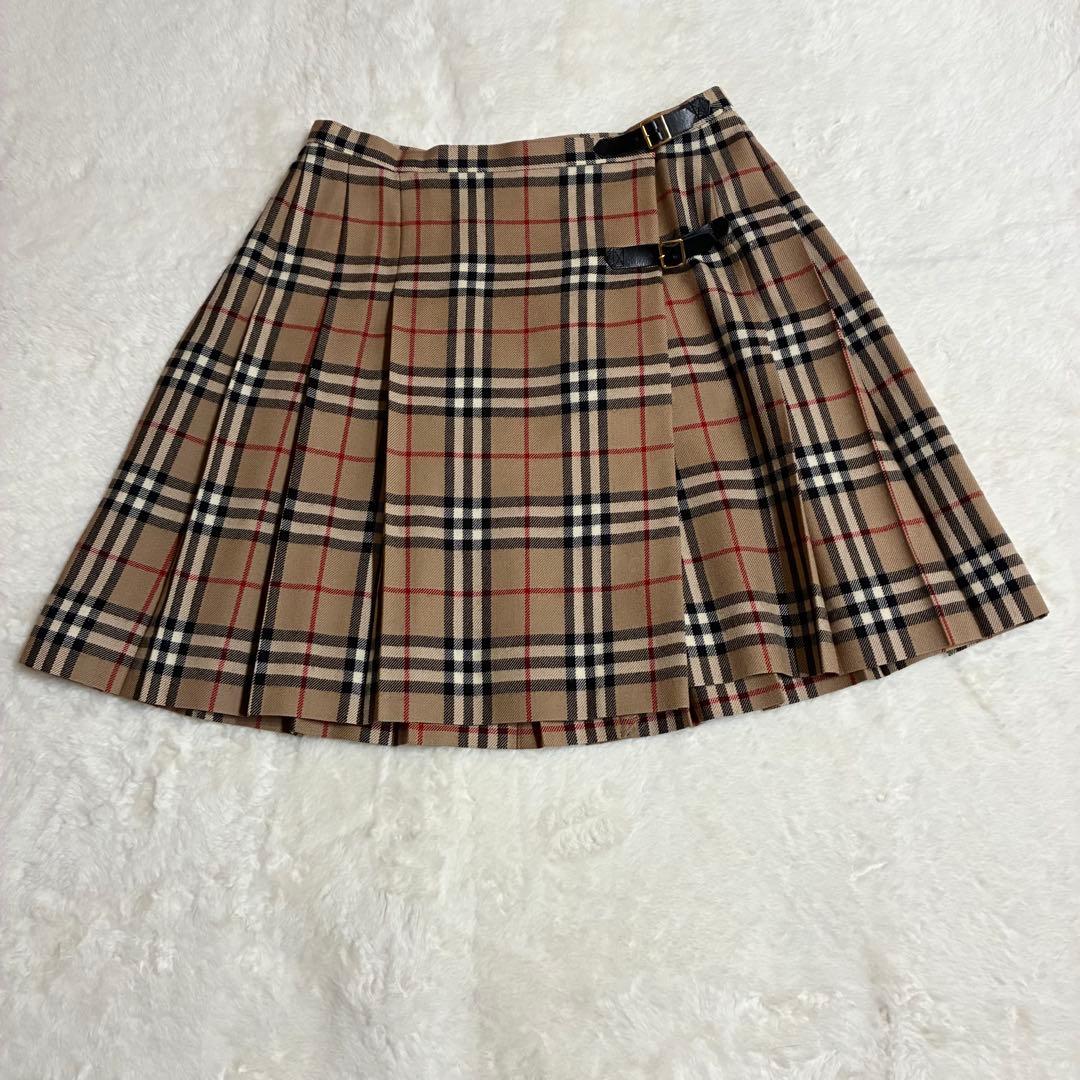 美品　BURBERRY BLUE LABEL プリーツスカート　ノバチェックM
