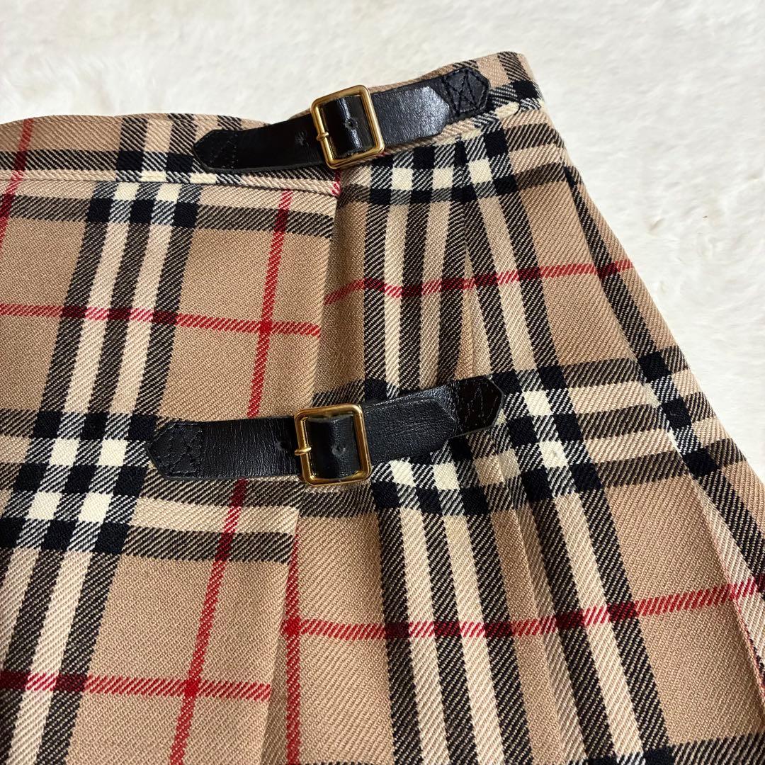 美品　BURBERRY BLUE LABEL プリーツスカート　ノバチェックM