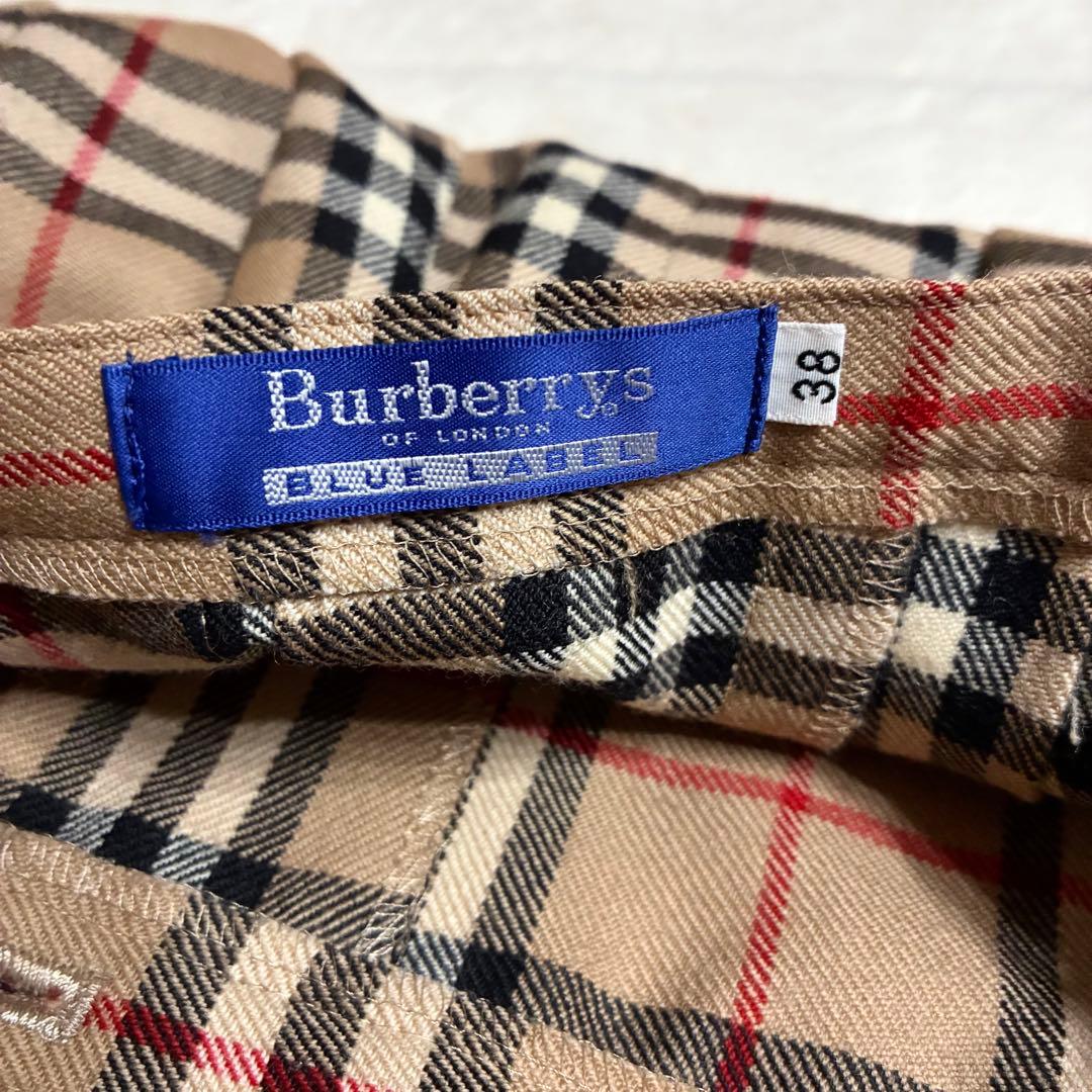 美品　BURBERRY BLUE LABEL プリーツスカート　ノバチェックM