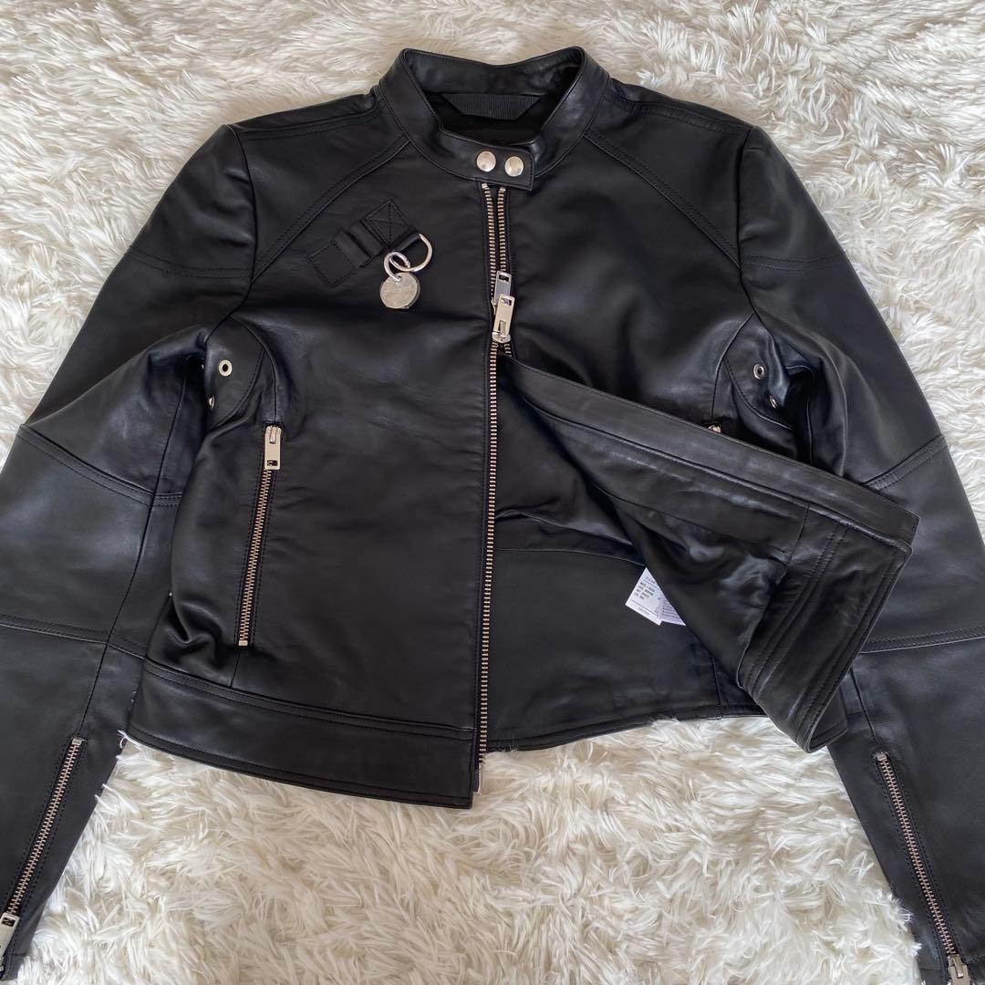 ディーゼル レディース レザー シングルライダースジャケット 美品 L