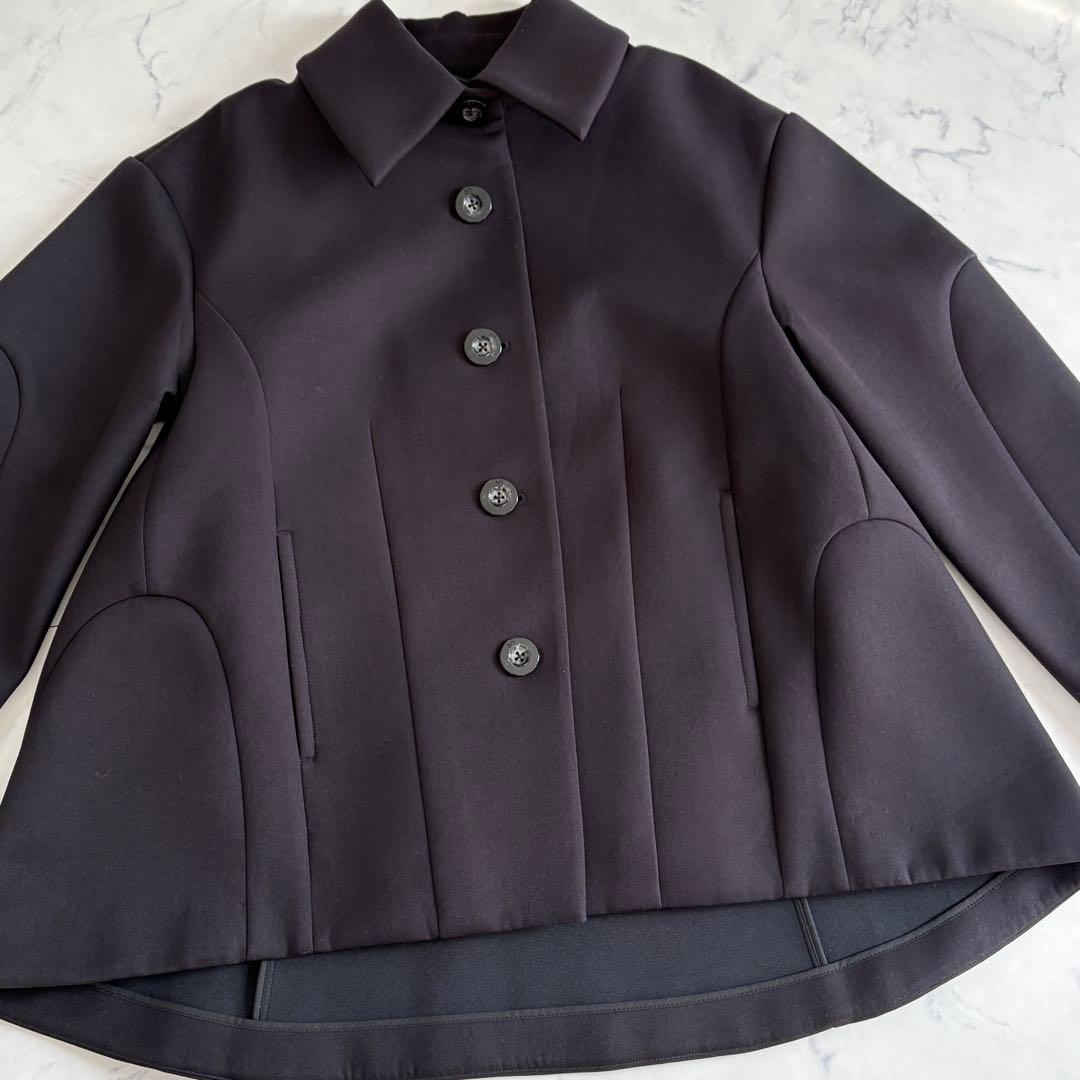 美品 アンスリード アーチコクーンテントコート黒 36 人気完売