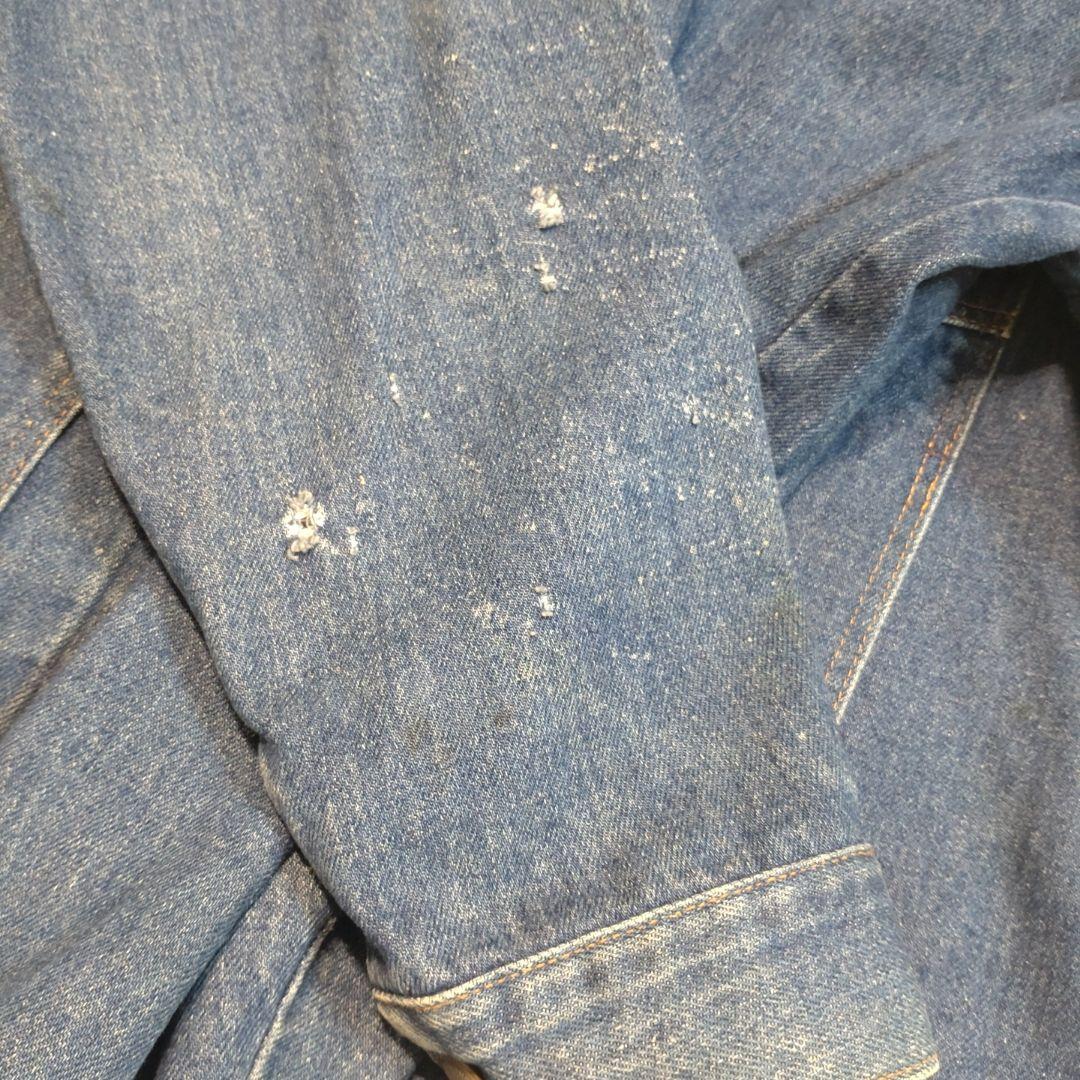 80s Wrangler USA製 三角タグ 短丈デニムGジャン XL