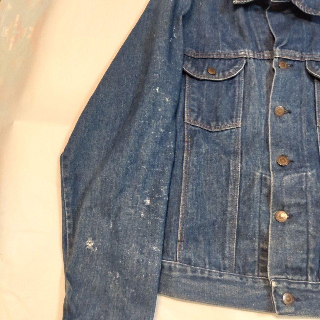 80s Wrangler USA製 三角タグ 短丈デニムGジャン XL