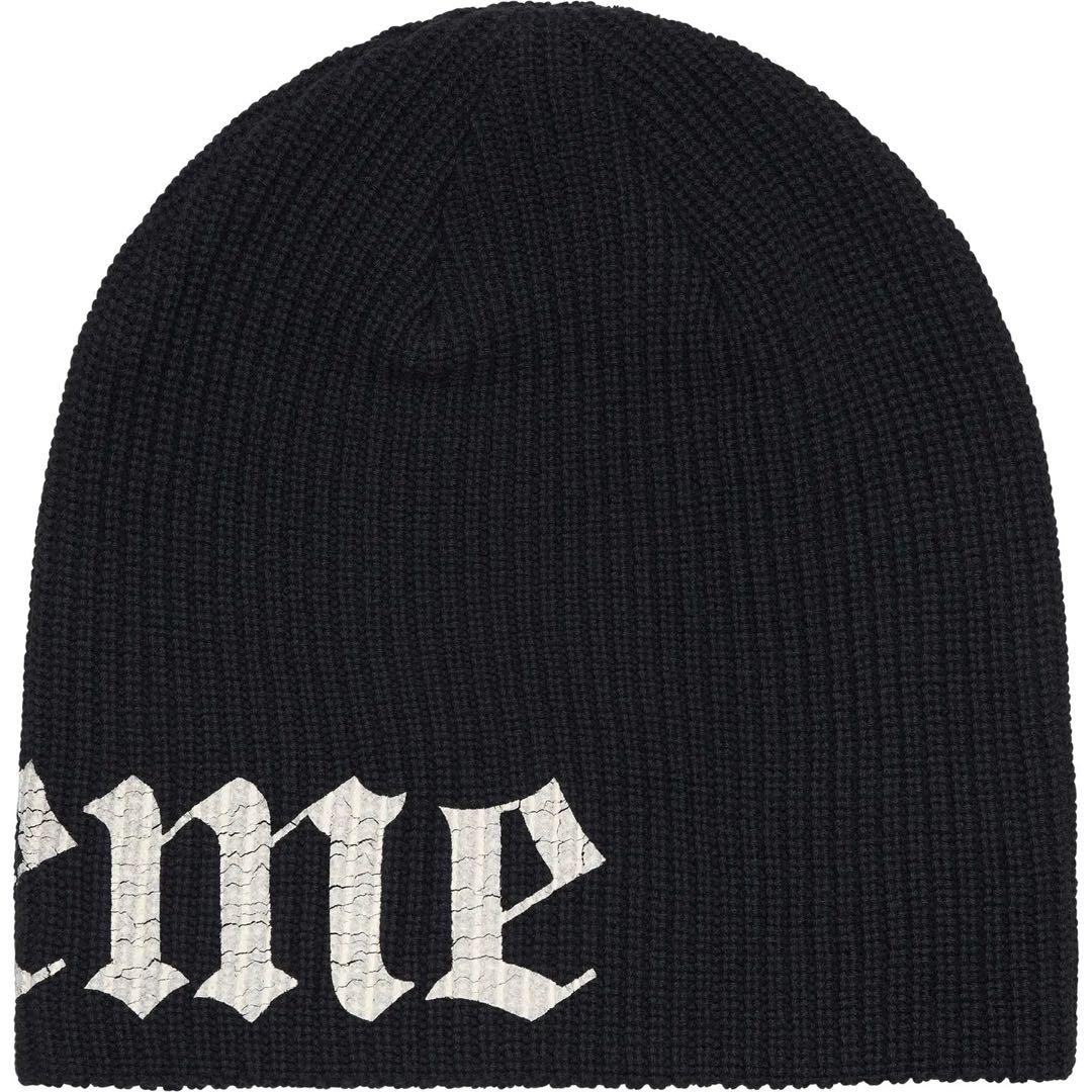 帽子 Supreme Old English Printed Beanie Black
