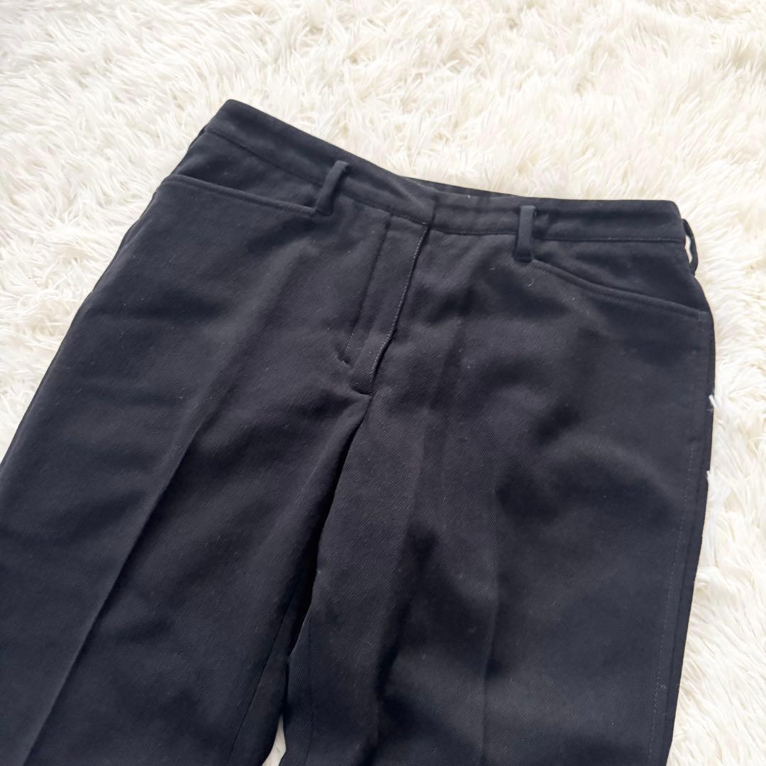 美品✨PRADA SPORT ウールスラックス ブラック　赤ロゴ