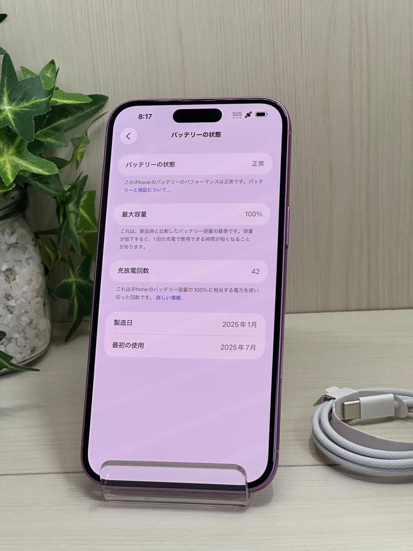 ✅✨ほぼ未使用・100%✨iPhone 16 Plus ピンク❣️アップル保証有り