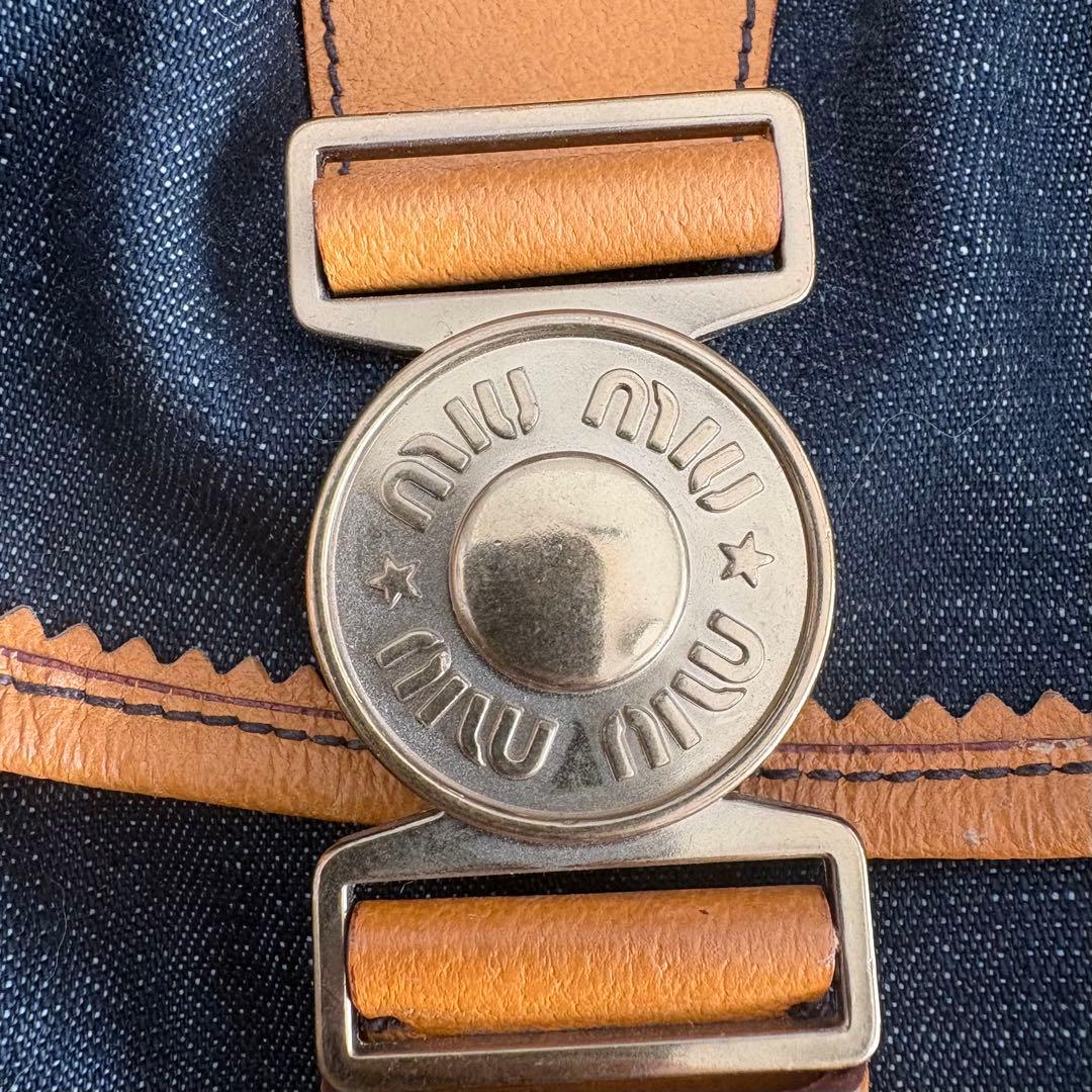 ル*フ様 【miumiu】イタリア製・デニム異素材コンビバッグ