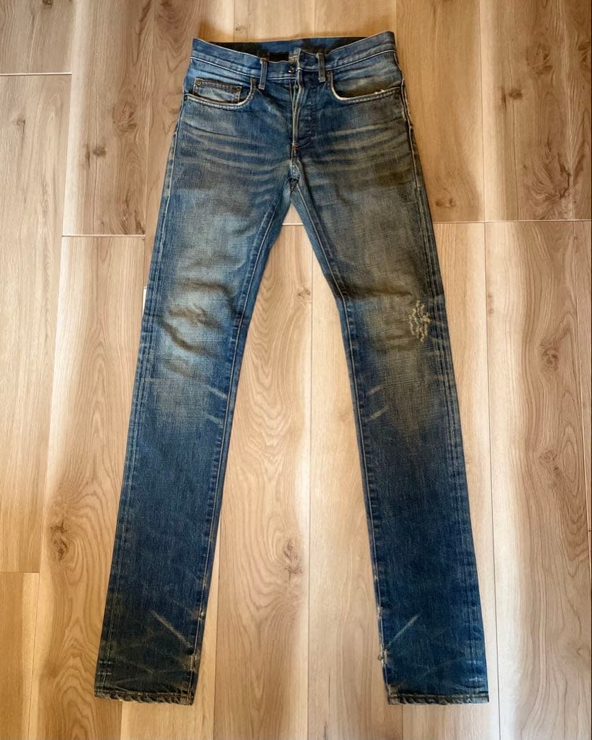 ディオールオム エディ期 06SS 爪痕加工デニムパンツ clawmark