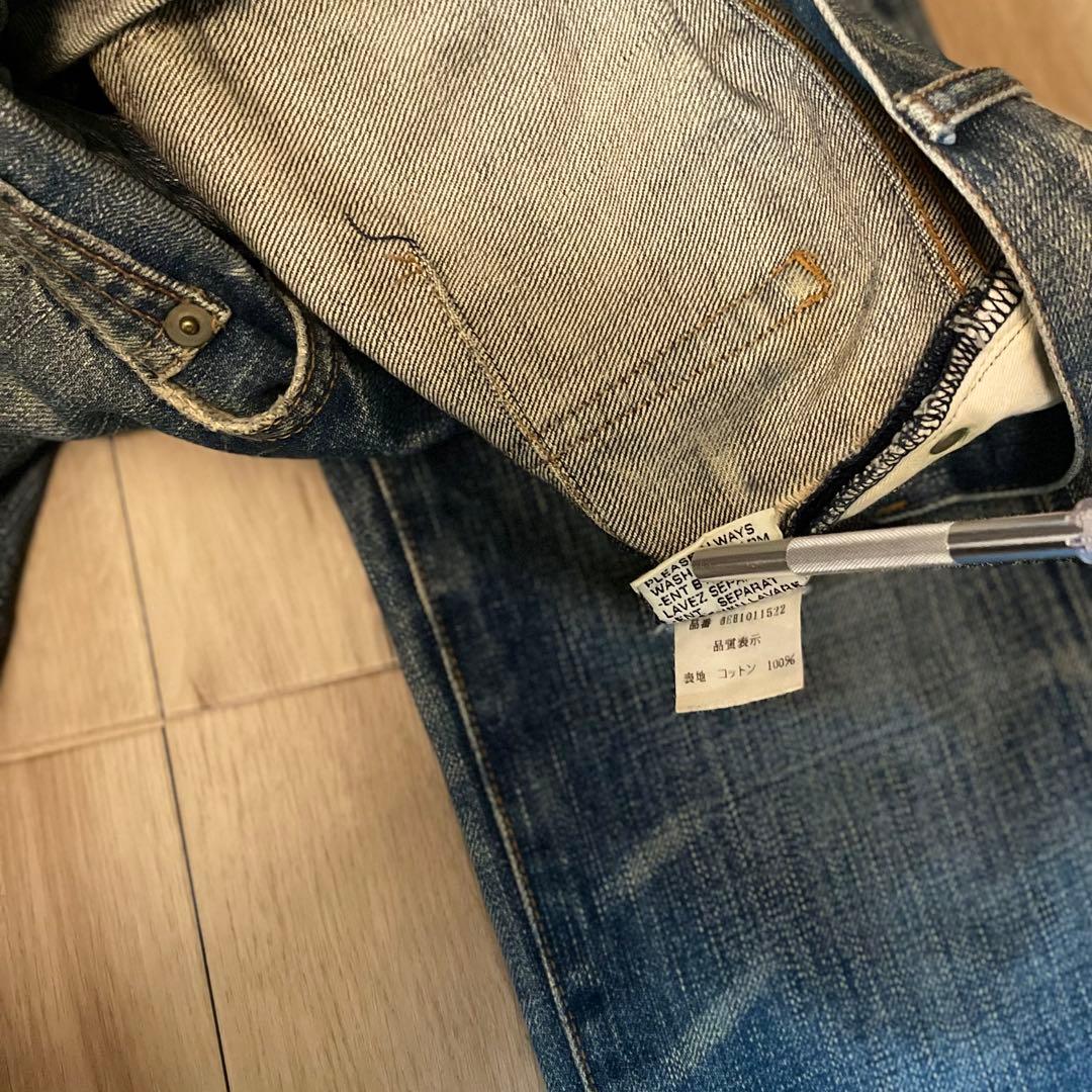 ディオールオム エディ期 06SS 爪痕加工デニムパンツ clawmark