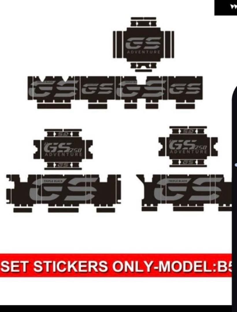  R1250GSアドベンチャー バイクアルミパニアケース ステッカー