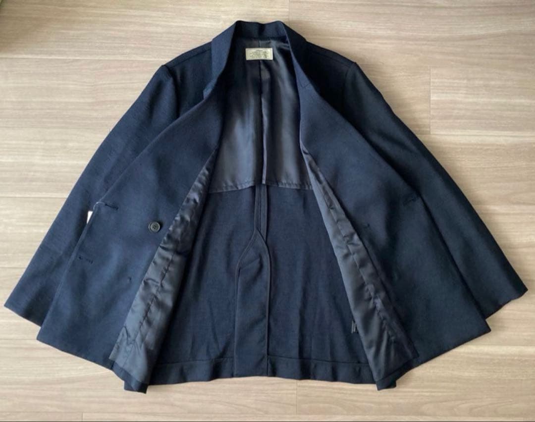 【最終価格】新品 ダブルフロントテーラードジャケット size38 ネイビー