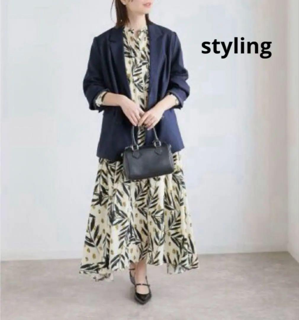 【最終価格】新品 ダブルフロントテーラードジャケット size38 ネイビー