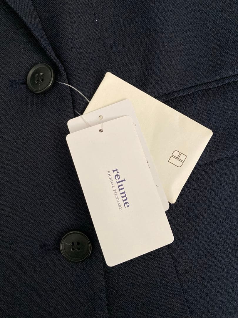 【最終価格】新品 ダブルフロントテーラードジャケット size38 ネイビー