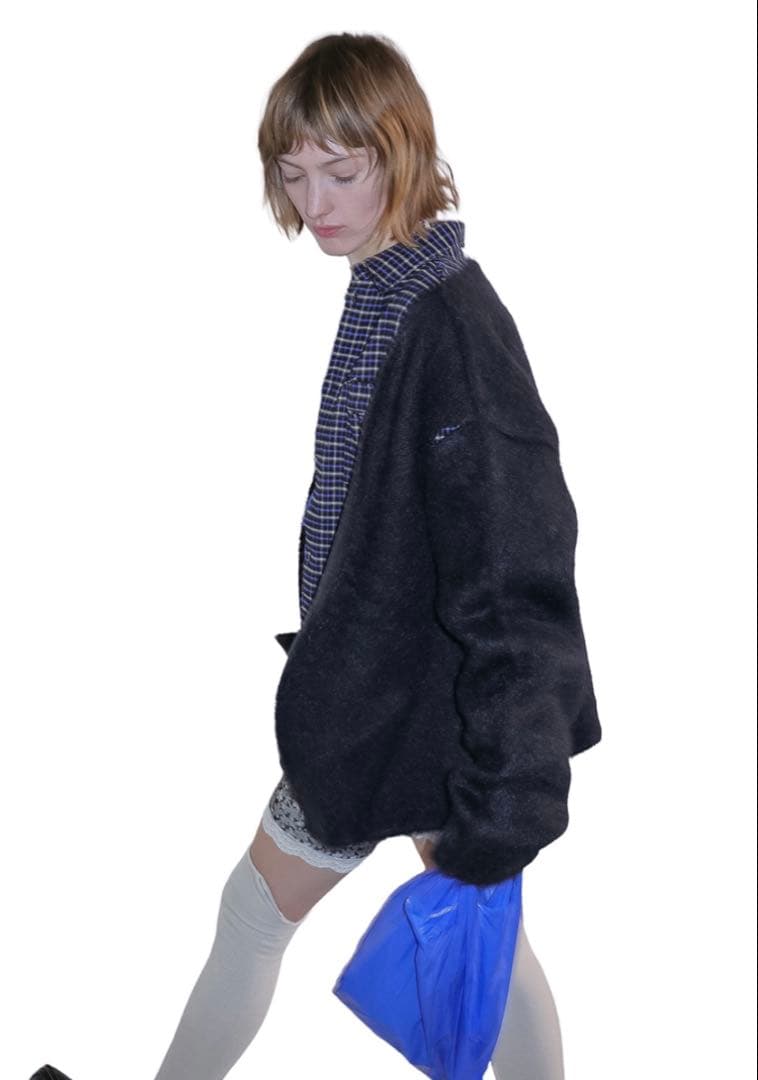 【PERVERZE 未使用】Wide Slit Cardigan / Black