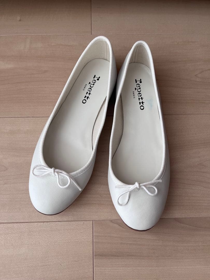 【新品未使用】Repetto ホワイトバレエシューズ 37