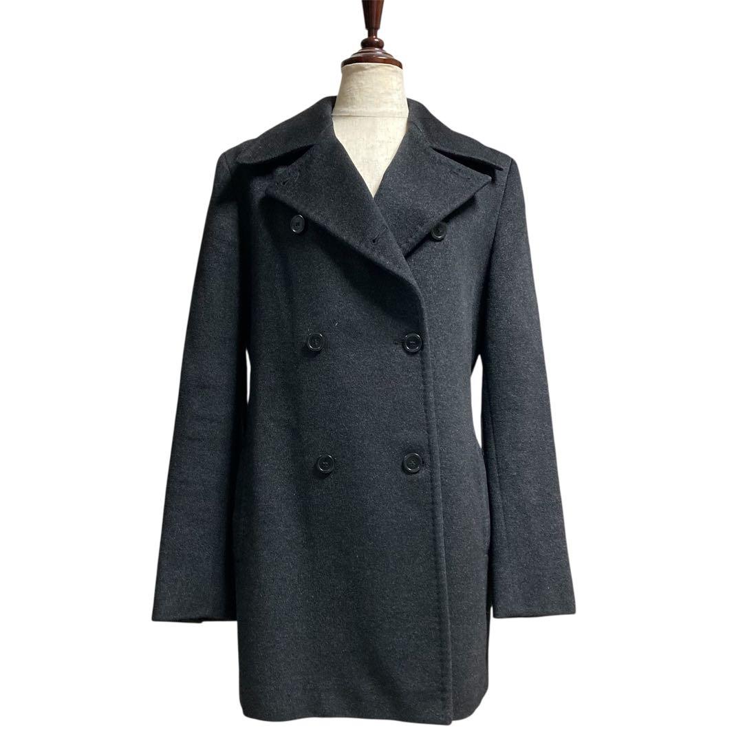maxmara マックスマーラ 白タグ ダブル ピーコート 44 ダブル