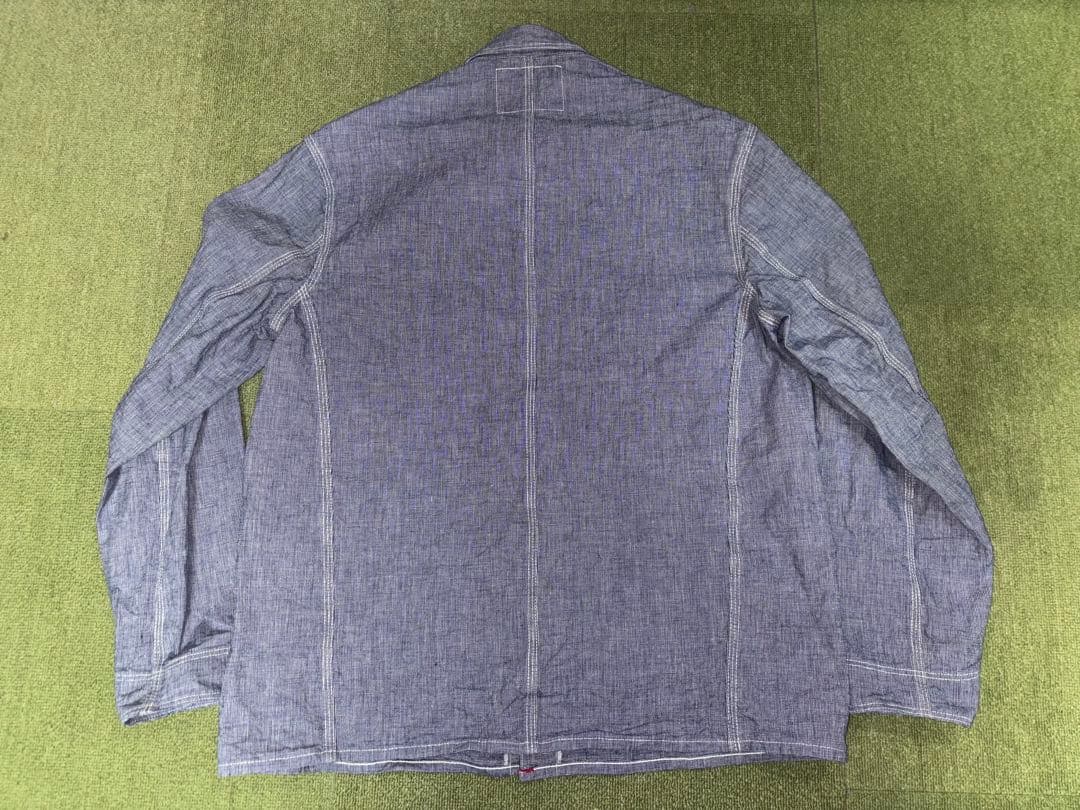 ジャケット・アウター WAREHOUSE 2195 INDIGO PINCHECK COVERALL