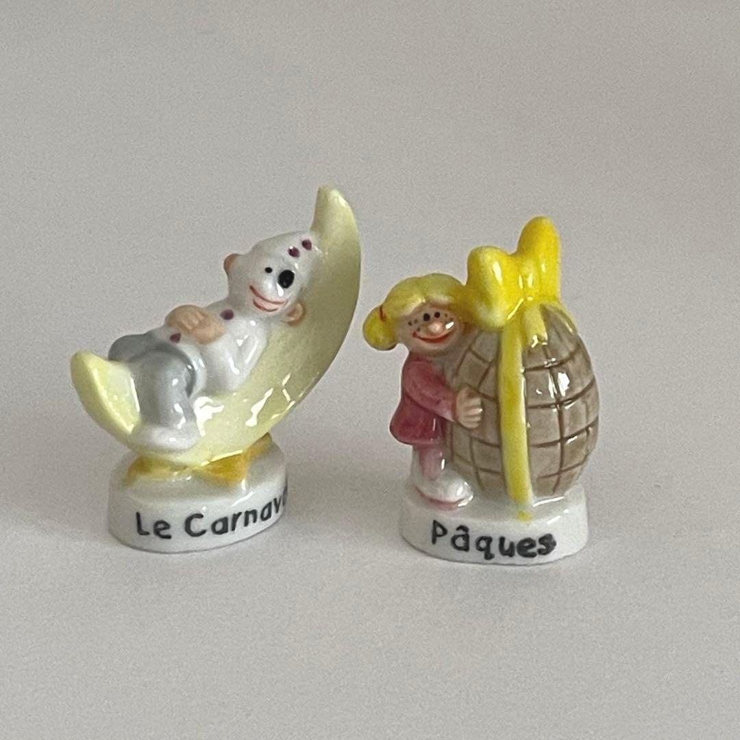 子供達の12ヶ月　フェーブ　ヴィンテージ　フランス　陶器　ミニチュア　置物