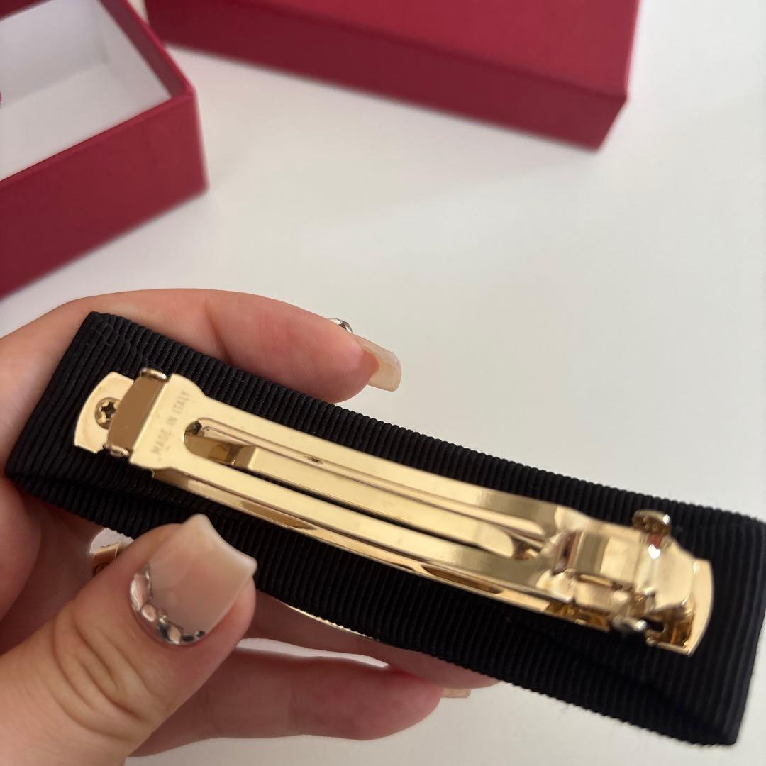 Salvatore Ferragamo ブラックリボンバレッタ